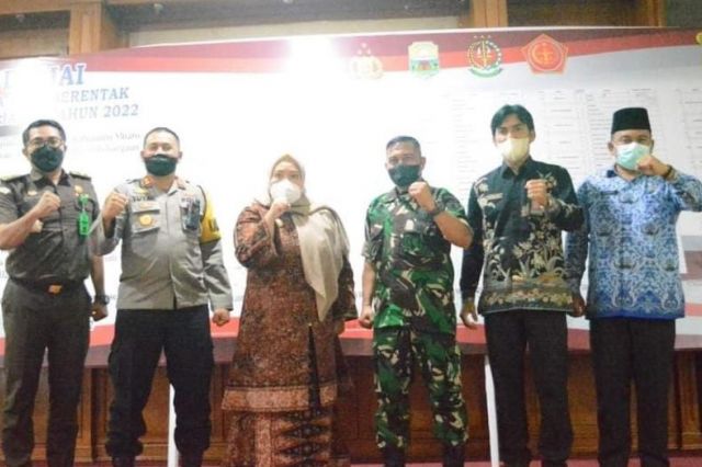 Bupati Masnah Hadiri Deklarasi Damai Pilkades Gelombang 1 Muaro Jambi