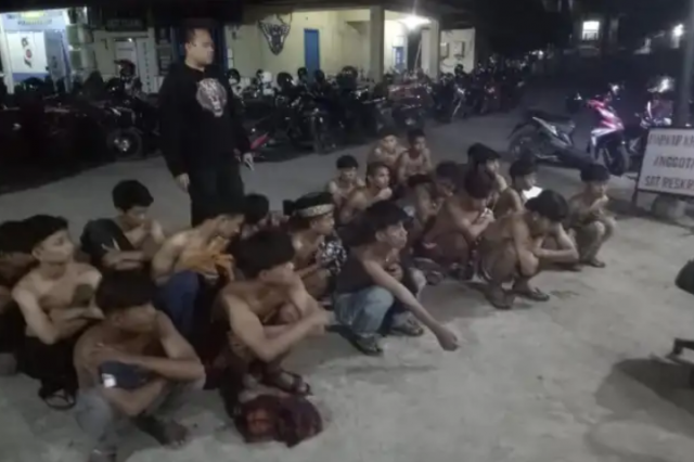 Polisi Amankan Puluhan Pemuda Diduga Hendak Tawuran di Kota Jambi