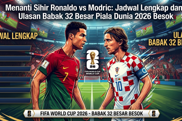 Menanti Sihir Ronaldo vs Modric: Jadwal Lengkap dan Ulasan Babak 32 Besar Piala Dunia 2026 Besok