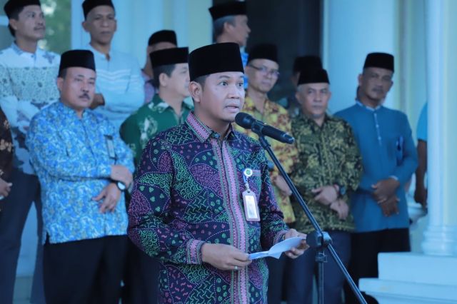 Sekda Tanjab Barat Sambut Kafilah MTQ Kabupaten Tanjab Barat