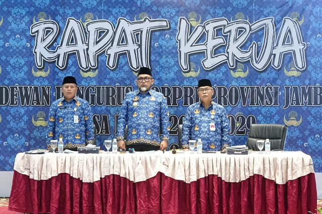 Pjs Gubernur Sudirman Buka Rapat Kerja Dewan Pengurus KORPRI Provinsi Jambi