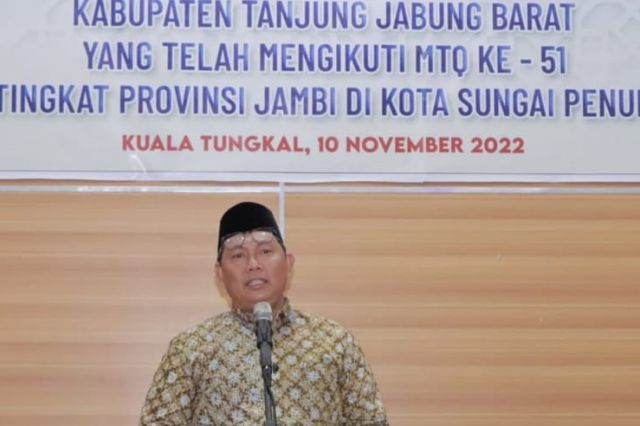 Wabup Hairan Sambut Kepulangan Kafilah MTQ ke-51 Tingkat Provinsi Jambi Tahun 2022