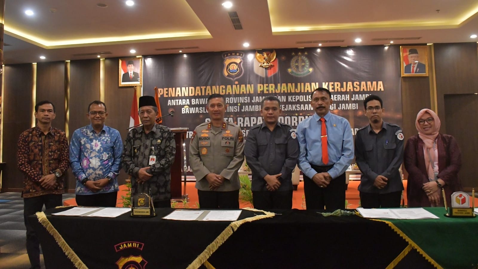 Bawaslu Jambi lakukan MoU dengan Polda dan Kejati, Kamis (11/5)