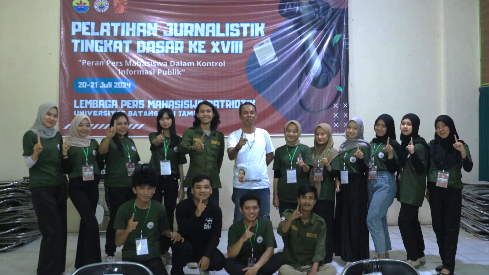 Pelatihan jurnaslitik dasar XVIII yang digelar LPM Patriotik UNBARI Jambi