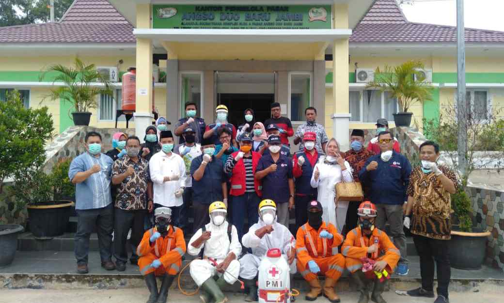 PMI Jambi saat di Pasar Angso Duo Baru Jambi