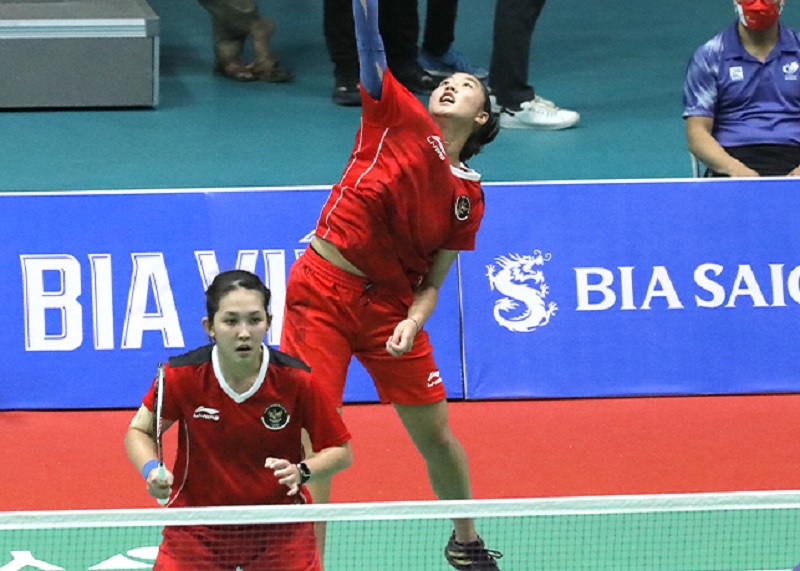 Ribka Sugiarto/Febby Valencia saat berlaga di Sea Games 2021 Vitenam