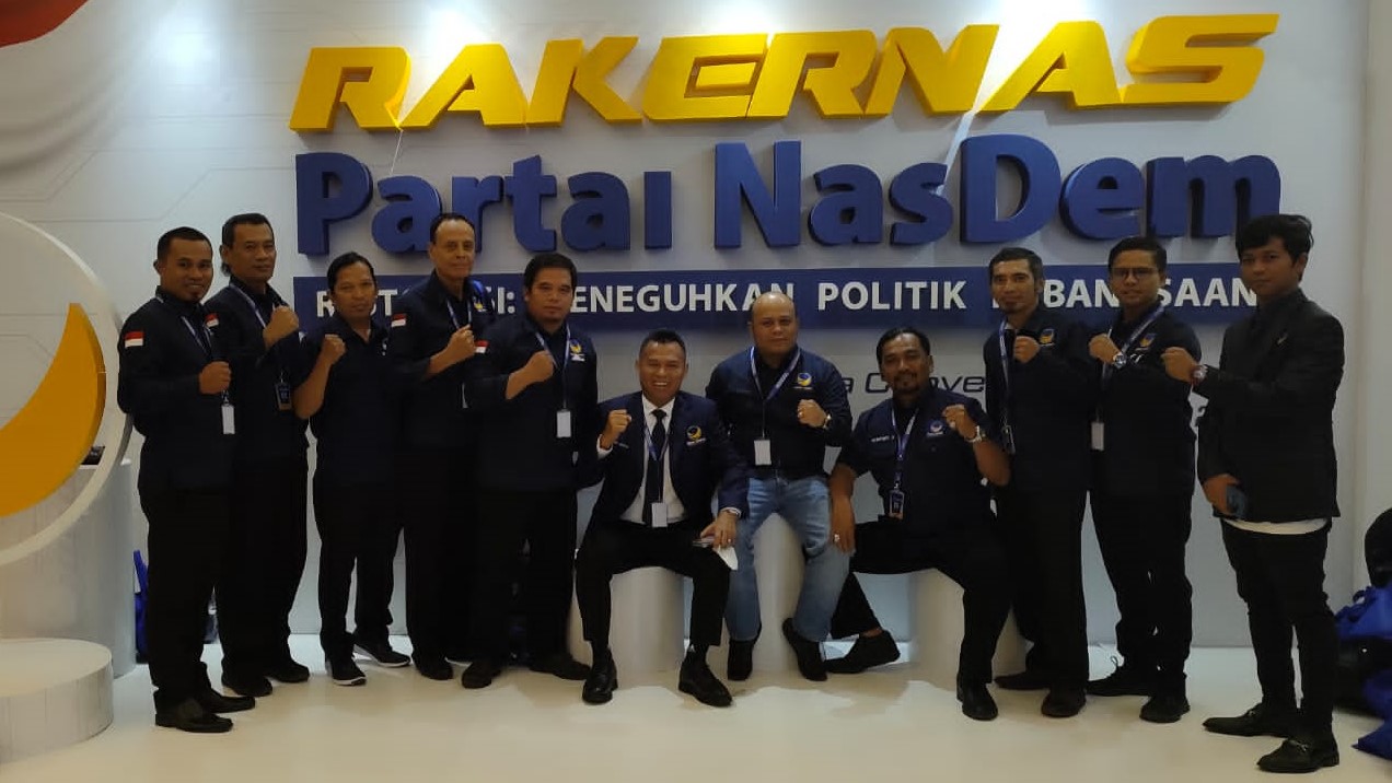 Robby saat hadiri Rakernas Partai NasDem