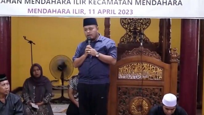 Wabup Robby Hadiri Safari Ramadhan di Kecamatan Mendahara, Selasa (11/4)