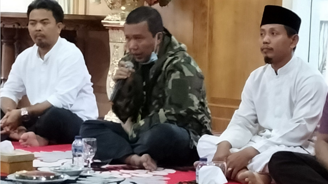 Bupati Romi saat gelar buka puasa bersama insan pers