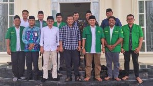 Bupati Romi saat silaturahmi dengan PC GP Ansor Tanjab Timur
