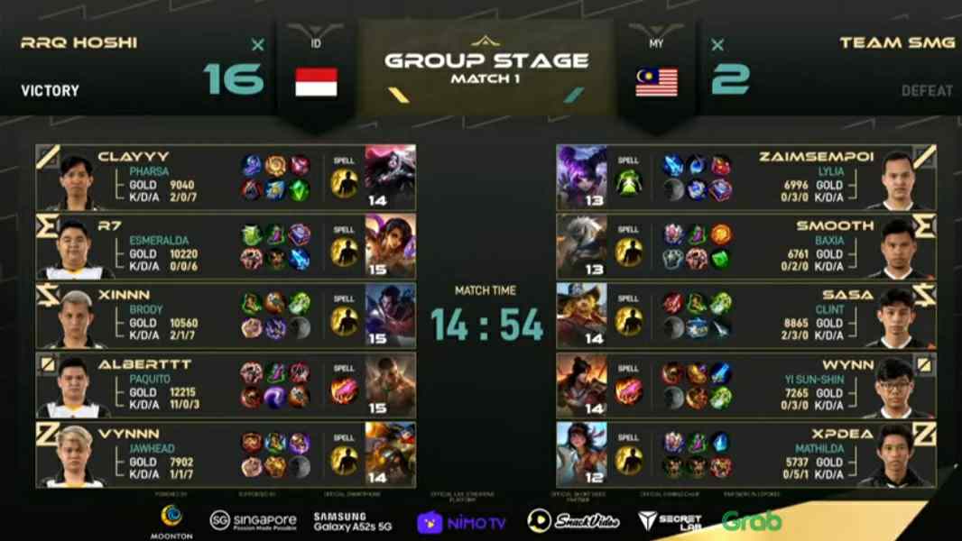 RRQ Hoshi vs Team SMG di M3 Mobile Legends