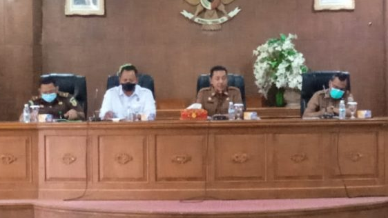 Sekda Sapril saat buka Rakor KP3