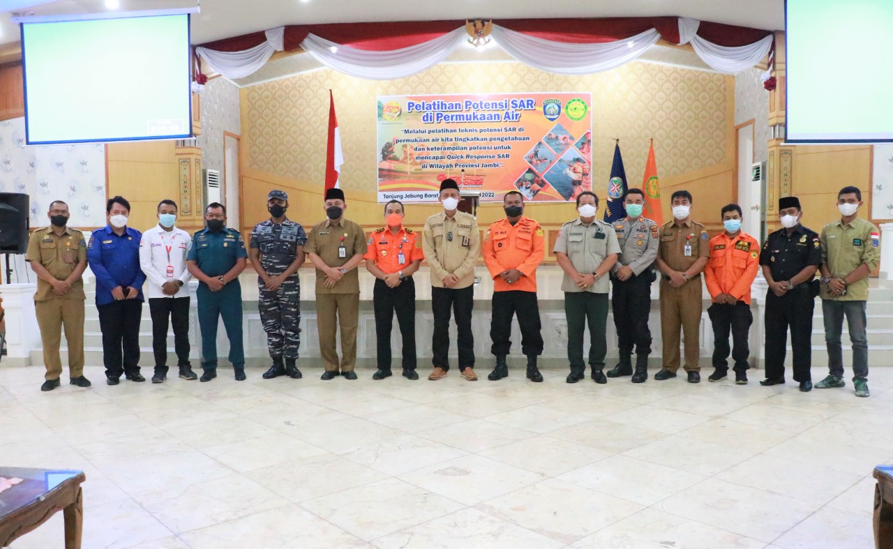 Sekda Agus Sanusi saat hadiri pembukaan pelatihan potensi  SAR Basarnas Jambi