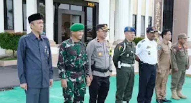 Sekda Agus Sanusi hadiri apel gelar pasukan, Selasa (7/2)