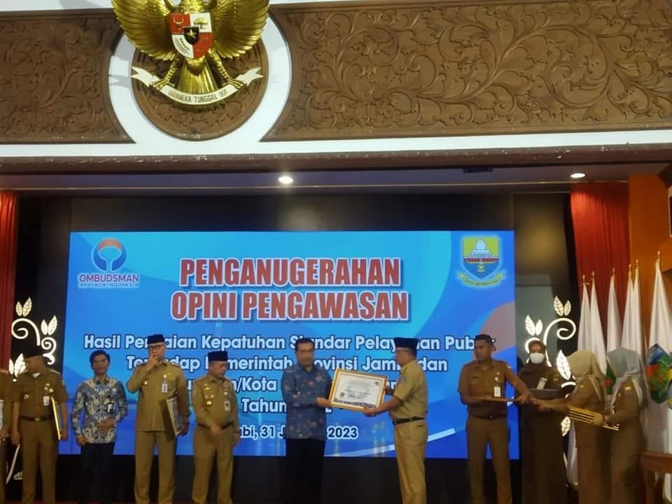 Sekda Kerinci hadiri acara penganugerahan Opini Pengawasan