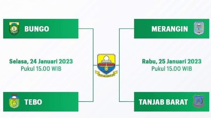 Jadwal semifinal Gubernur Cup 2023