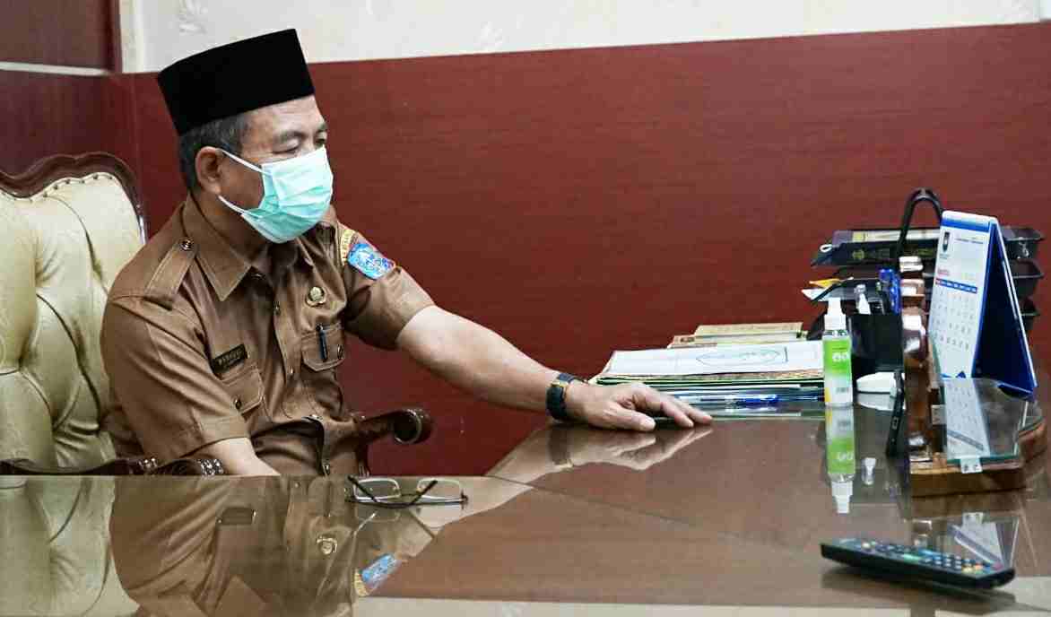 Mashuri saat mengikuti Peresmian peluncuran Sistem OSS berbasis risiko secara virtual