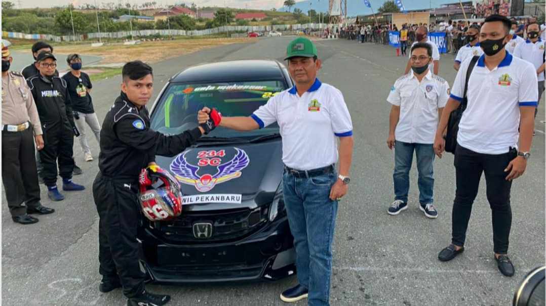Syafril Nursal saat hadiri balap mobil Time Attack Kapolda Cup 2020 Agustus lalu