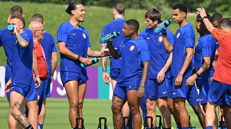 Suasana Tim Belanda saat latihan