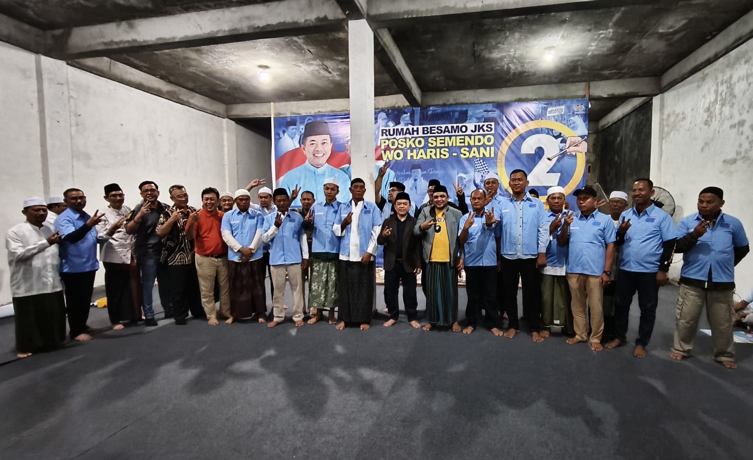 Al Haris saat silaturahmi dengan Tim Semendo Haris-Sani, Kamis (10/10) malam