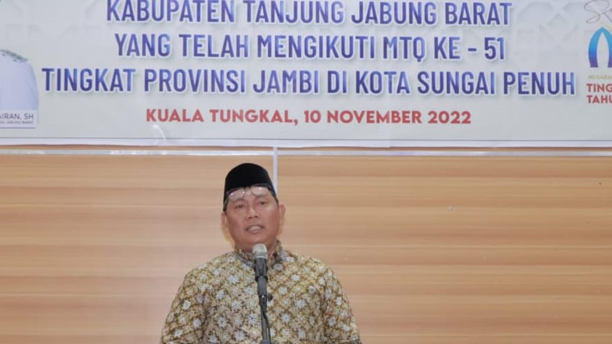 Wabup Hairan sambut kepulangan Kafilah MTQ Tanjab Barat